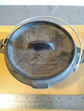 Lewis And Clark Camp Chef Cast Iron Mini Dutch Oven Bean Pot Do5 3 Footed Black