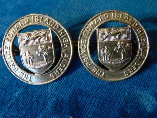 Canada Canadian Armed Forces Pei Prince Edward Island Highlanders Collar Badges