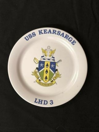 Uss Kearsarge Lhd 3 9 " Dinner Plate Mess Hall Marines Airforce Navy Dining