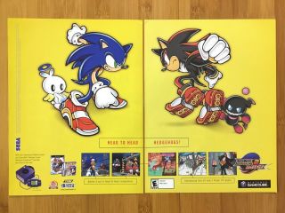 Sonic Adventure 2 Battle Gamecube 2001 Vintage Print Ad/poster Official Art Rare