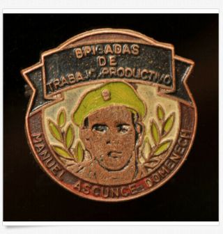 Manuel Ascunce Domenech Cuba Fidel Castro Revolution Vintage Pin Badge
