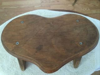Wooden Heart Shaped Step Stool Very Sturdy & Hand Made