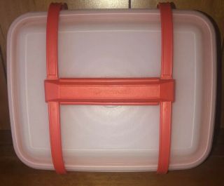 Vintage Complete Tupperware 1254 Paprika Red Pack N Carry Lunch Box 2