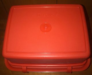 Vintage Complete Tupperware 1254 Paprika Red Pack N Carry Lunch Box 3