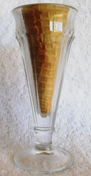 Vintage Glass Ice Cream Cone Holder