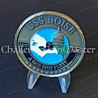 C48 Uss Boise Ssn - 764 Us Navy Submarine Cpo Chief Petty Officer Challenge Coin