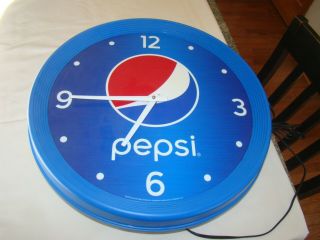 Pepsi Cola Electric Light Up Wall Clock Battery Operated Clock For Repair