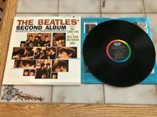The Beatles Second Album Lp Capitol Rainbow Label Mono Near