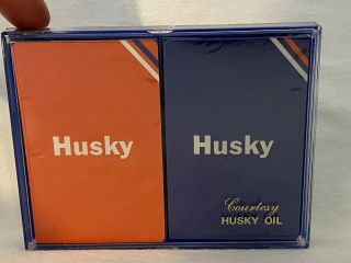 Vintage Husky Oil Gasoline Double Deck Playing Cards