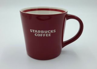 Starbucks 2010 Red And White Bone China 16 Fl Oz Coffee Tea Cup Mug