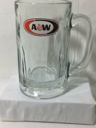 Vintage A&w All American Food Root Beer Glass Mug Heavy 6 " Tall