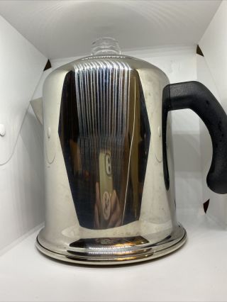 Heavy Duty Stove Top Percolator Farberware 8 - Cup Coffee Pot Stainless Steel