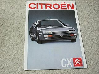 1988 Citroen Cx (france) Sales Brochure.