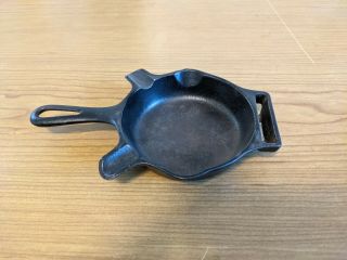 Vintage Griswold Quality Ware Made In Usa Cast Iron Skillet Ashtray -