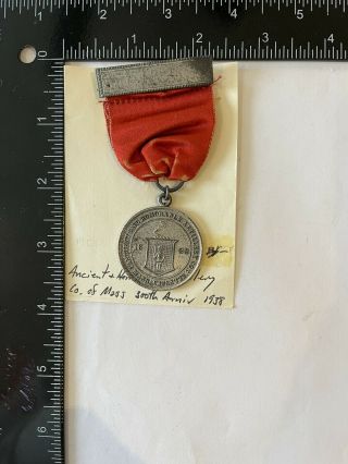 Ancient & Honorable Artillery Co.  Of Mass.  Medal/ribbon/souvenir