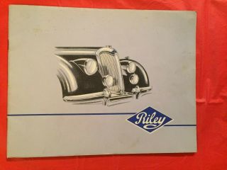 1950 Riley " 1 1/2 Litre & 2 1/2 Litre Saloons " Car Dealer Showroom Brochure