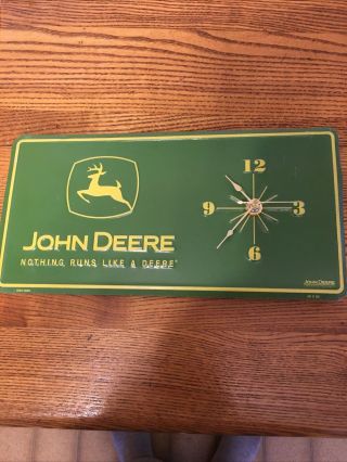 John Deere Clock License Plate