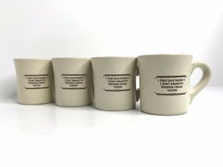 4 x Jack Daniels Tennessee Mud Advertising Coffee Cup Mug Set Amaretto Recipe 3