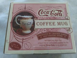 Vintage Coca Cola Victorian Series Mug Coffee Cup Cracker Barrel 1998