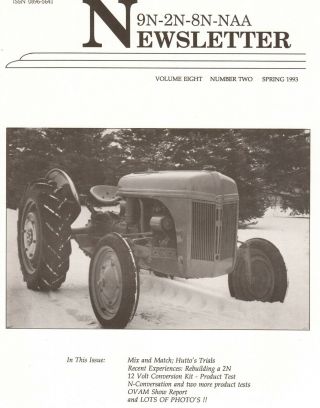 Spring 1993 Ford 9n 2n 8n Newsletter,  Tractor Jack