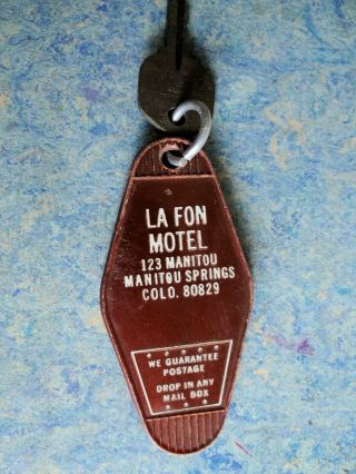 “la Fon” Motel Hotel Key Manitou Springs Colorado Rocky Mountains Car Rental