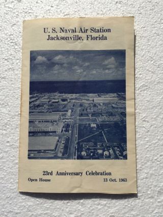 Vintage 1963 Air Show Pamphlet Jacksonville Florida Blue Angels