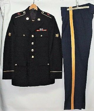 Us Army Dress Blue Uniform W/ Insignia