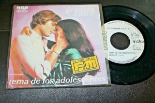 Los Sonidos De F.  M.  Tema De Los Adolescentes Latin Funk Soul Mexico 7 " 45 Promo