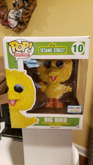 Funko Pop Sesame Street Big Bird 6 " Flocked Barnes & Noble Exclusive Figure
