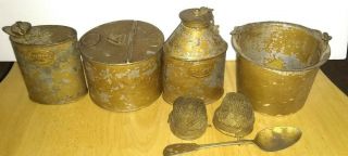 Boer War (1899 - 1902) Ration Tins Cream Sugar/tea Spirits