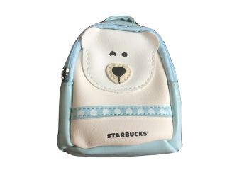 Starbucks Mini Bearista Bear Bag / Backpack Blue W/ Zipper - China 2017 - No Card