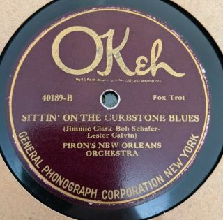 Piron ' s Orleans Orch - OKeh 40189 - Lou ' siana Swing/Sittin On The Curbstone - V, 2