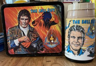 1981 Aladdin The Fall Guy 20th Century Fox Metal Lunch Box With Thermos No Cap