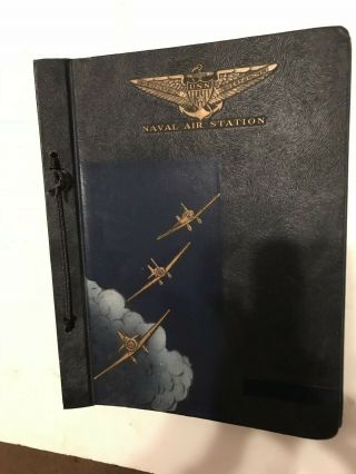 Us Naval Air Station Photograph Album Scrap Book Large