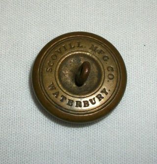 Vintage Rhode Island State Seal Uniform Button Scovill Mfg Co Civil War 3