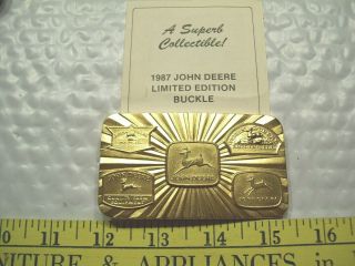 Vintage 1987 John Deere 5 Trademark Gold Belt Buckle 3718/6000