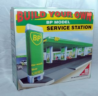 1995 Build Your Own Bp Gas Service Station W/car Wash Toy Play Model Set Nib