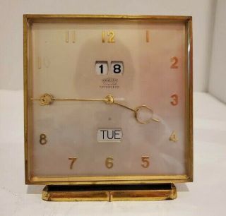 Rare Vintage Angelus Descodate Tiffany & Co.  8 Day Table Clock