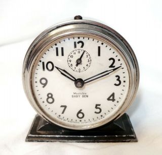 1930s Westclox Baby Ben Wind Up Alarm Clock Style No.  4