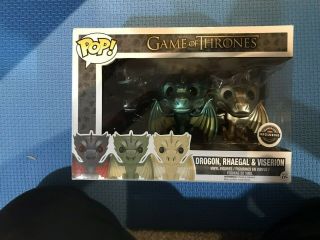 Funko Pop Game Of Thrones Drogon,  Rhaegal & Viserion Dragon 3 - Pack Box
