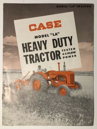 Vintage 1940 - 50s Case Heavy Duty Tractor Brochure