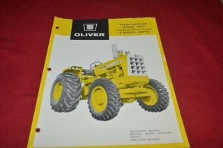 Oliver Tractor 1900 Gm 4wd Industrial Tractor Brochure Fcca