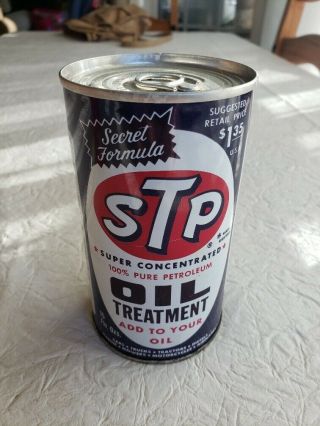 Vintage Stp Oil Treatment Pull Top Metal Can