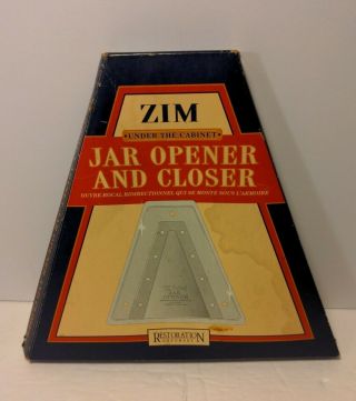 Vintage Zim Metal Under The Cabinet Jar Opener And Closer
