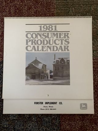 Vintage 1981 John Deere Consumer Products Calendar