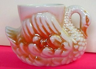 Antique Vintage Swan Egg Cup Holder Porcelain W Luster,  Mark: Foreign