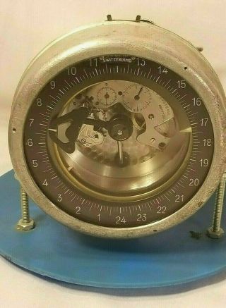 Ghielmetti Astronomical Time Clock 15 Jewels Switzerland