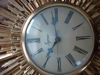 VERY RARE Vintage Syroco wall clock.  electric.  not wind up 8 cycle.  model SYR 2