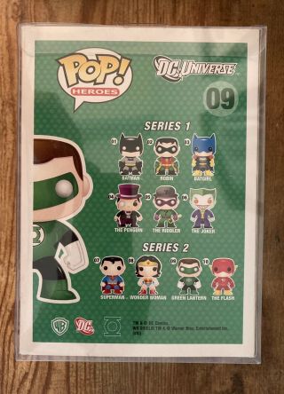 Funko Pop Heroes DC Universe 09 Green Lantern Vinyl Bobble - head Vaulted 3