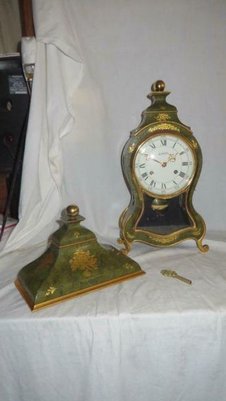 Luxury Swiss Made Le Castel Boulle Clock With Matching Console 23 1/2 "